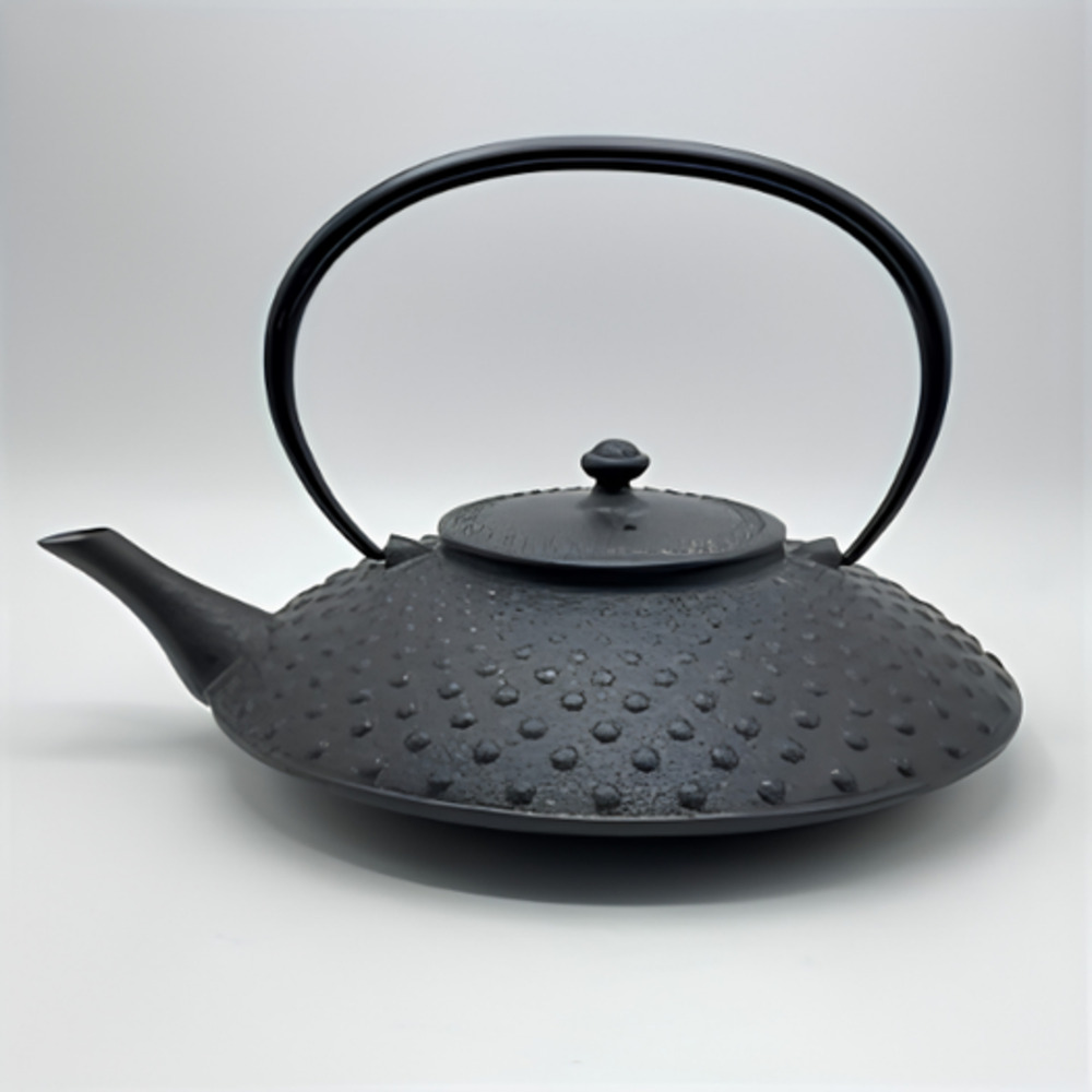 Authentic Wazuqu Kikuchi Hojudo Cast Iron Teapot Tetsukyusu Arare Signed - Japan